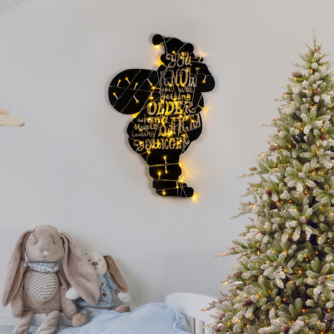 Decoratiune de luminoasa XMASBLACK-009, Tanelorn, 40x69 cm, metal, negru - imagine 7